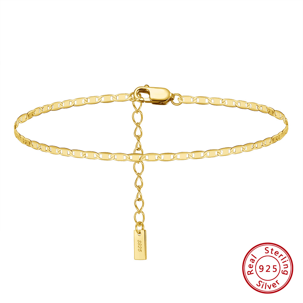 Anklet Foot Chain - KISS MANDY 미니멀리스트 925 스털링 실버
