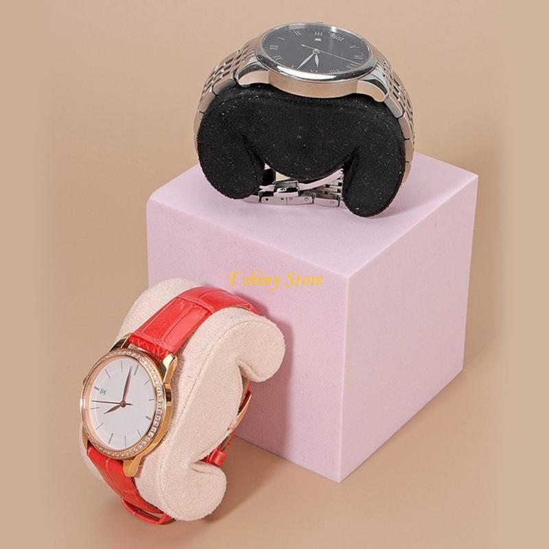 Jewelry And Watches Exhibition - N58F 보석을위한 우아한 사슴 피부 쿠션