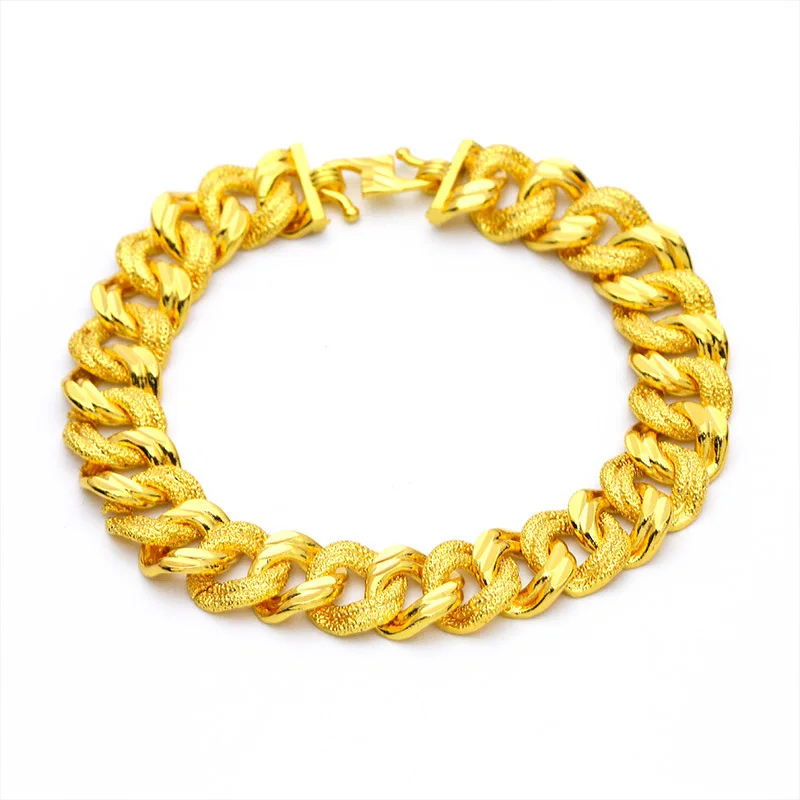 Fine Jewelry Watches Women - 남녀공용 골드 컬러 팔찌, 12mm 와이드
