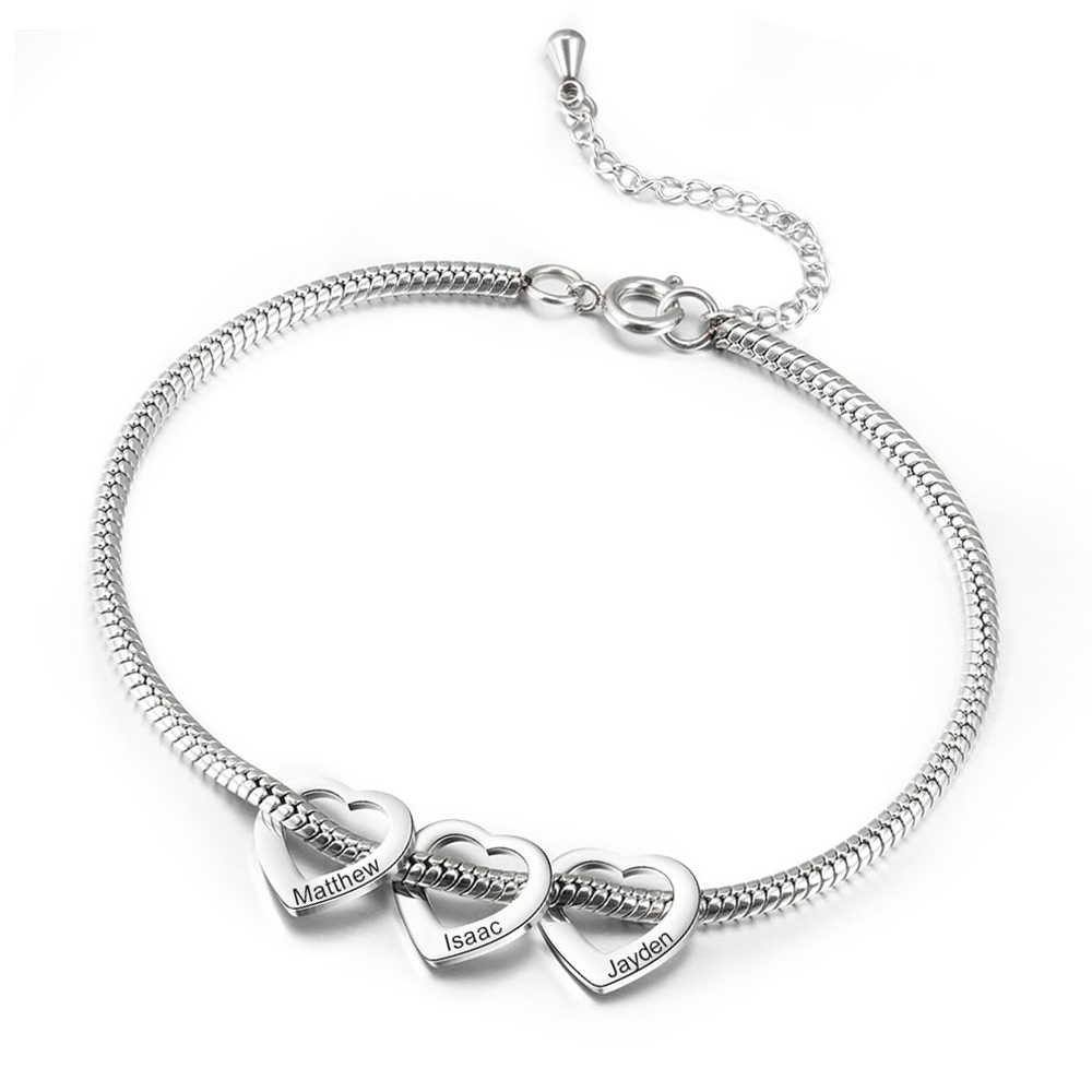 Anklet Foot Chain - PolishedPlus 사용자 정의 가족 이름 팔찌