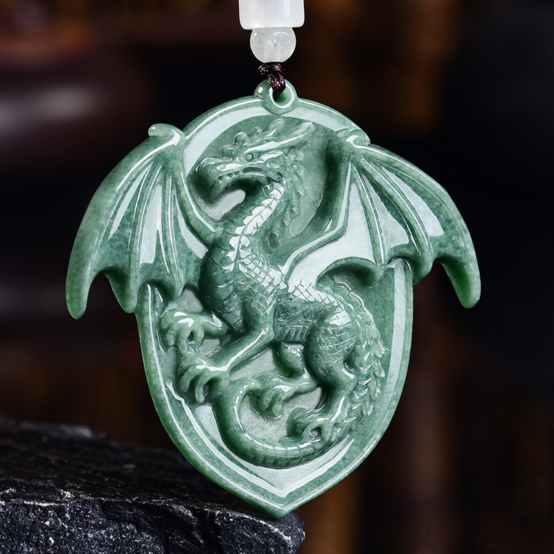 Luxury Gifts Jewelry & Watches Namfleg Mostar - 천연 버마산 비취 용 펜던트 목걸이