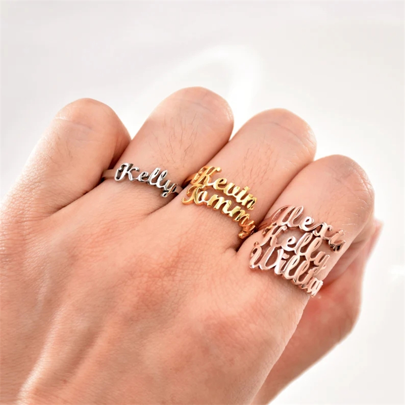 Couple Ring Set - 남성 여성을위한 가족 반지 사용자 정의