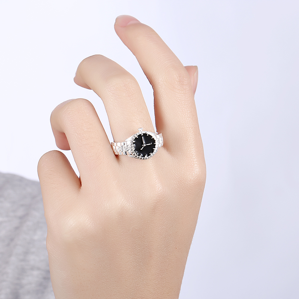 여성을위한 925 스털링 실버 손목 시계 지르콘 반지  - Fine Jewelry Watches Women 리뷰 및 가격