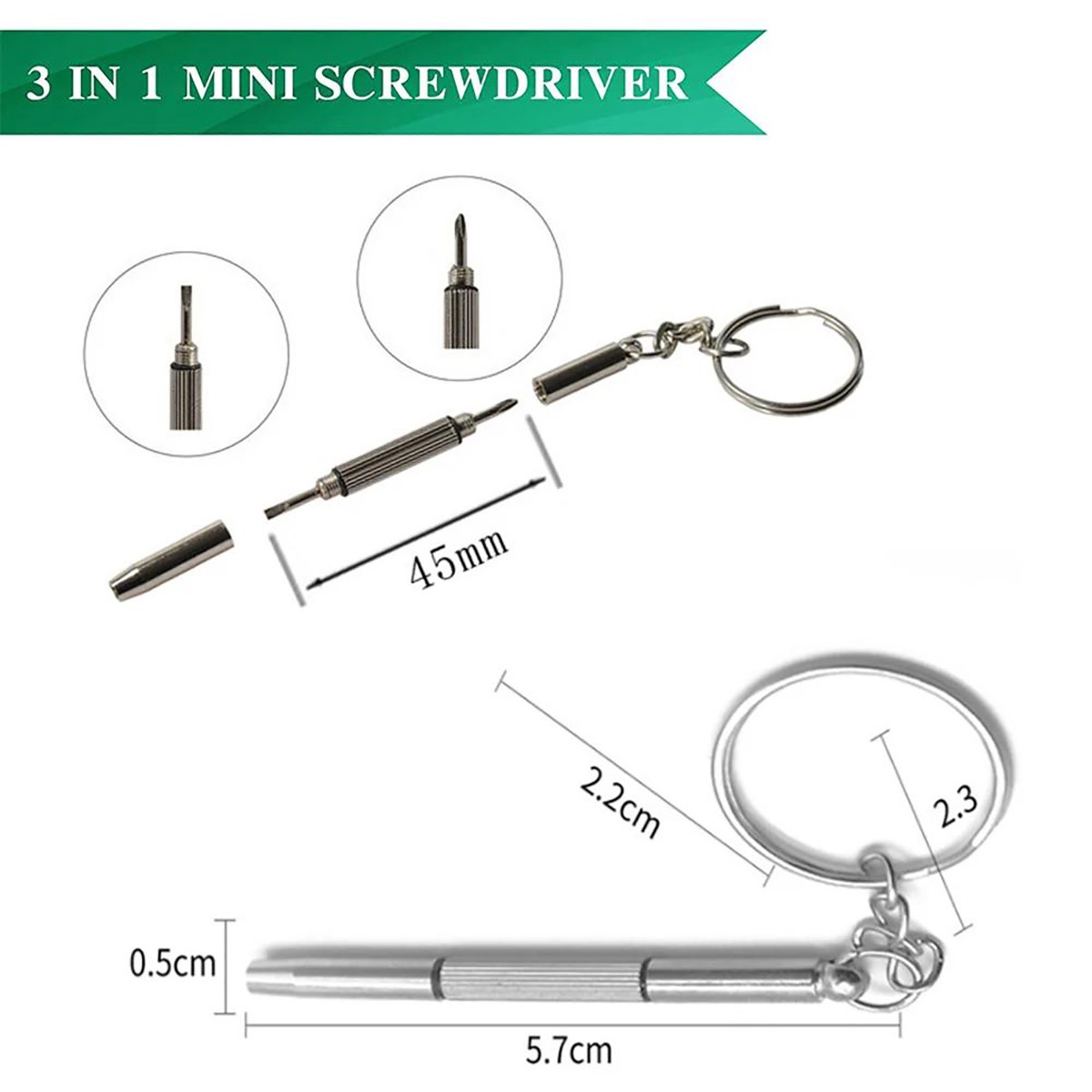 1/2PCS 정밀 3 in 1 스크루드라이버 미니 휴대 - Jewelry Repair & Watches Durham Nc 리뷰 및 가격