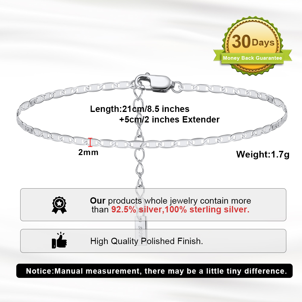 KISS MANDY 미니멀리스트 925 스털링 실버 여 - Anklet Foot Chain 리뷰 및 가격