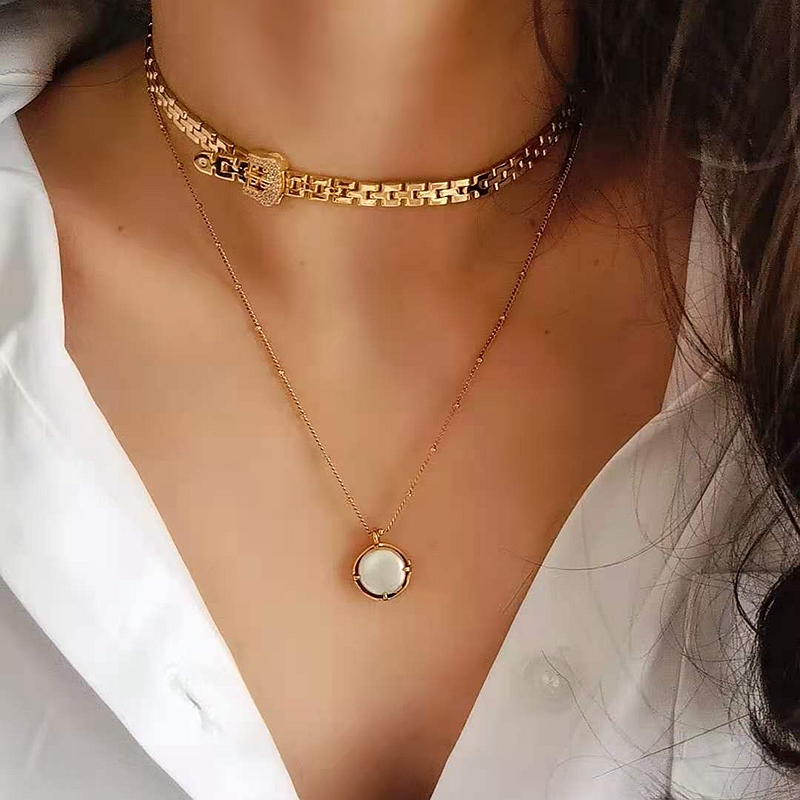 황동 18K 골드 시계 밴드 매듭 초커 목걸이, 여성용 - Fine Jewelry Watches Women 리뷰 및 가격