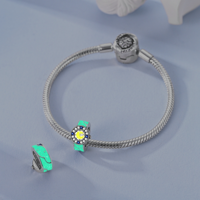 925 스털링 실버 스타 문 워치 참 비즈 여성용 오리 - Fine Jewelry Watches Women 리뷰 및 가격