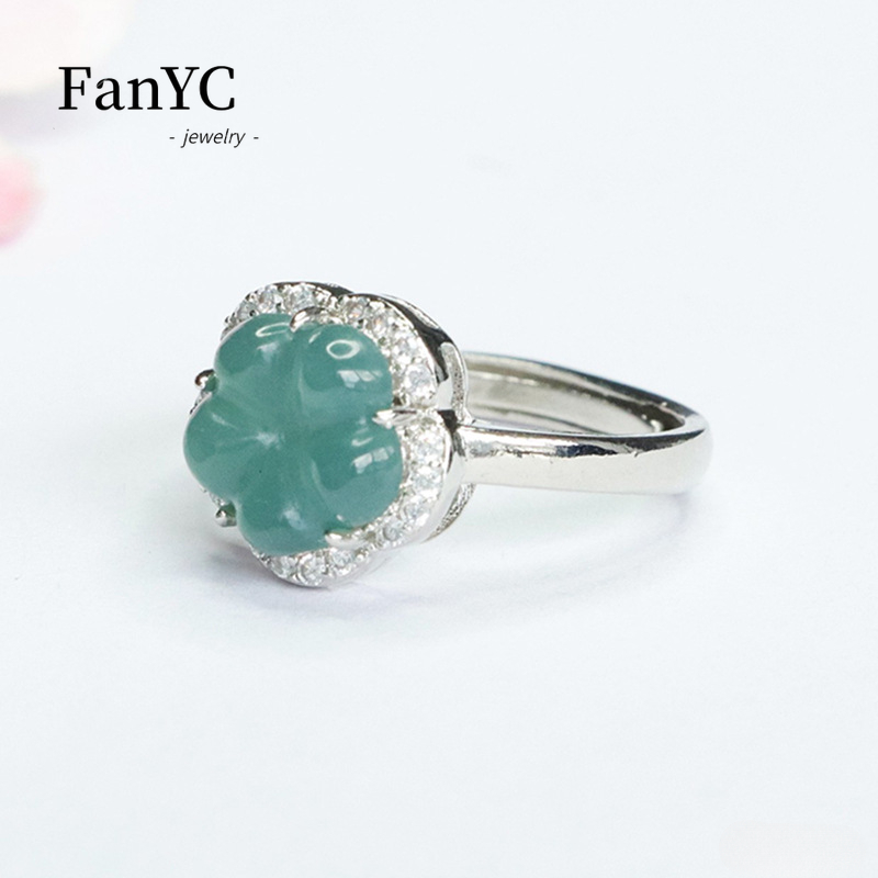 천연 A-상품 경옥 푸른 물 꽃 반지 아름답게 조각된  - Luxury Gifts Jewelry & Watches Namfleg Mostar 리뷰 및 가격