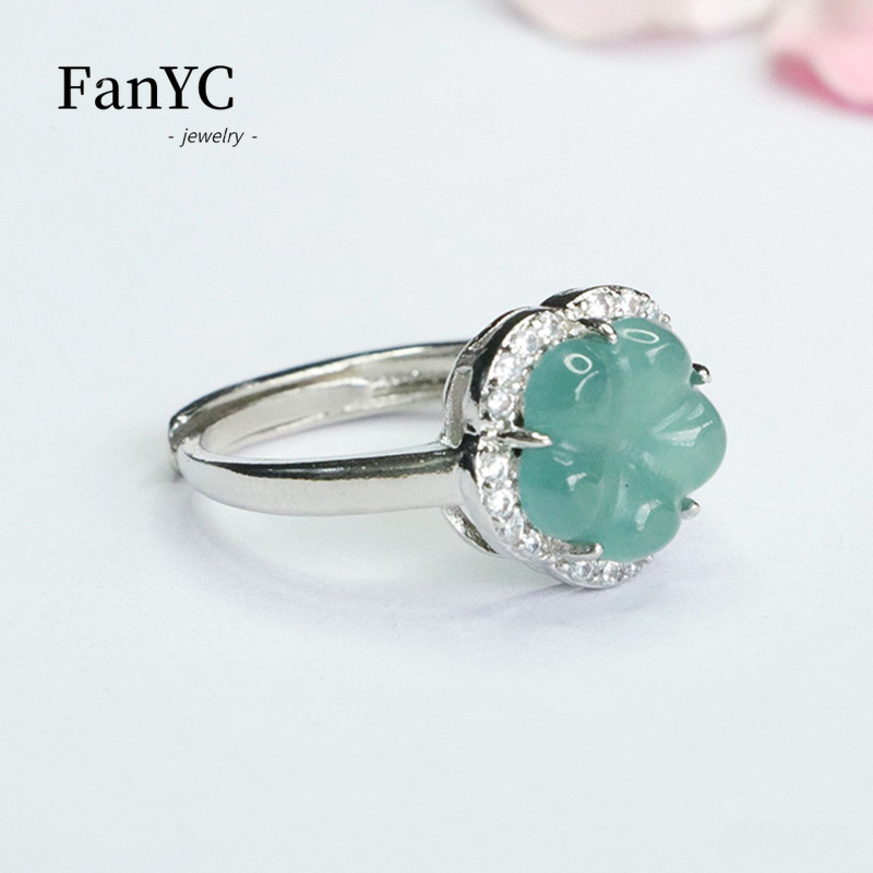 천연 A-상품 경옥 푸른 물 꽃 반지 아름답게 조각된  - Luxury Gifts Jewelry & Watches Namfleg Mostar 리뷰 및 가격