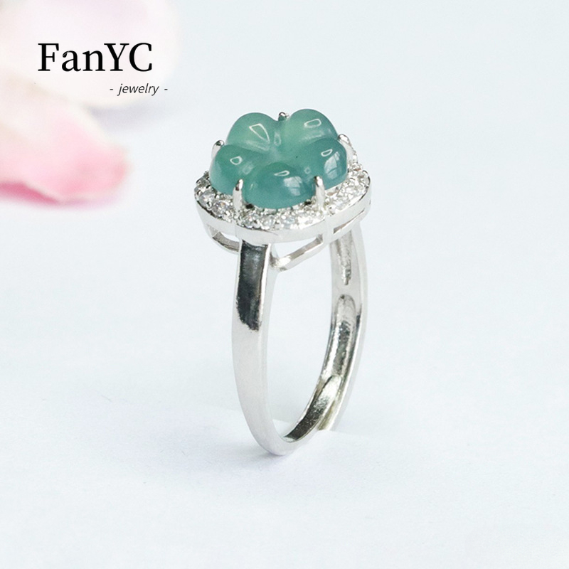 천연 A-상품 경옥 푸른 물 꽃 반지 아름답게 조각된  - Luxury Gifts Jewelry & Watches Namfleg Mostar 리뷰 및 가격