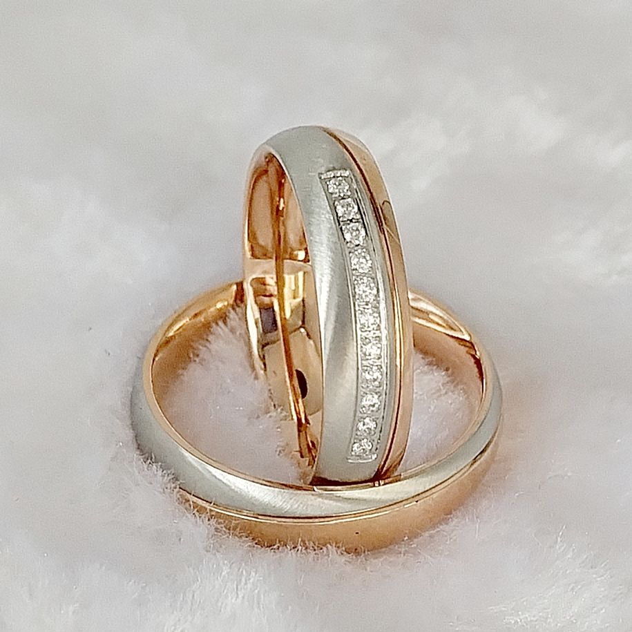 디자이너 수제 18K 로즈 골드 도금 결혼 반지 세트( - Couple Ring Set 리뷰 및 가격