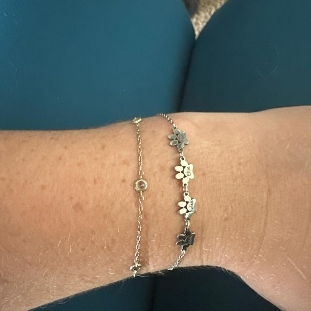 맞춤형 발자국 발찌 스테인리스 스틸 1-4 이름 각인  - Anklet Foot Chain 리뷰 및 가격