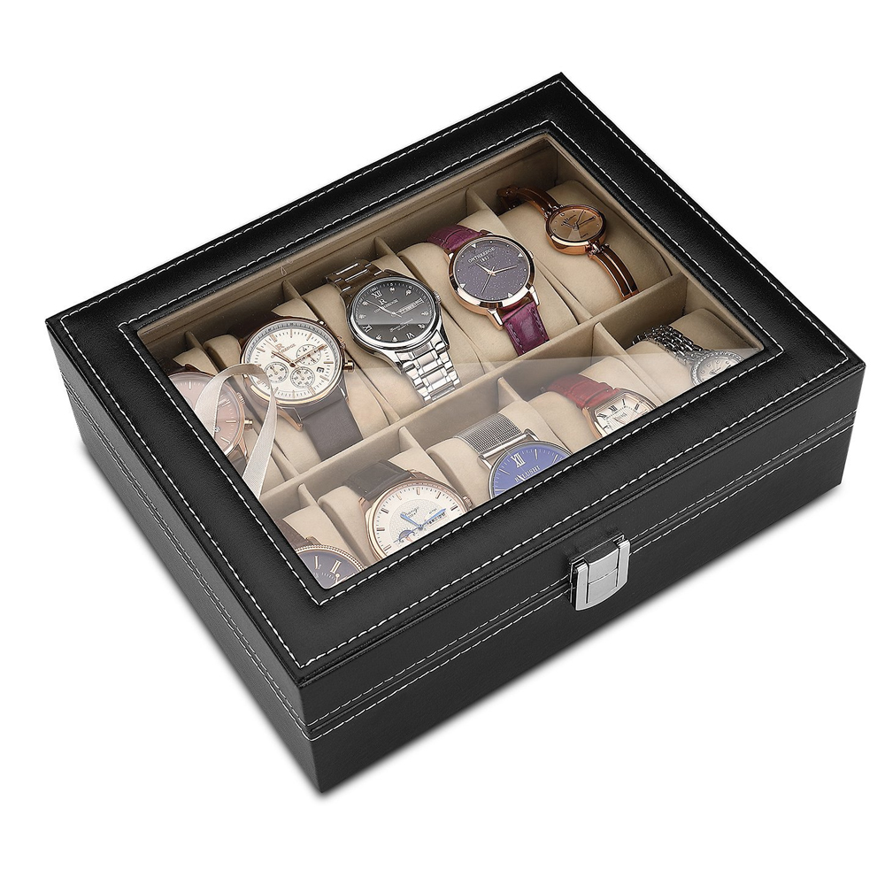 PU 가죽 회색 플란넬렛 시계 케이스 정리함, 부드러운 - Best Jewelry Watches For Women 리뷰 및 가격