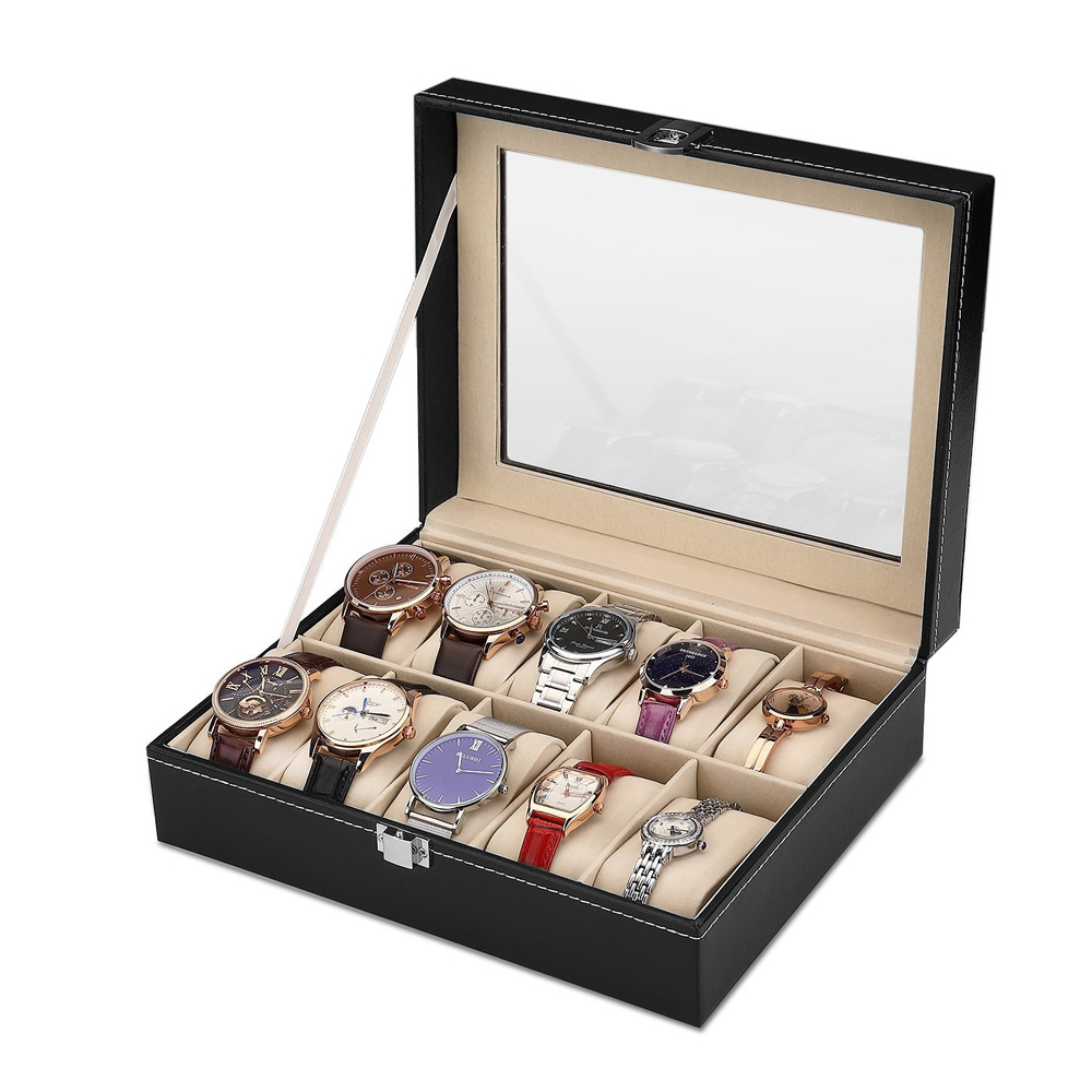 PU 가죽 회색 플란넬렛 시계 케이스 정리함, 부드러운 - Best Jewelry Watches For Women 리뷰 및 가격