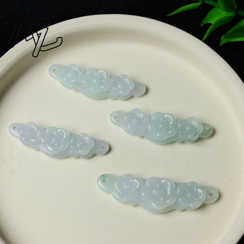 1pc 천연 경옥 에메랄드 꽃 핸드 카드 DIY 액세서 - Luxury Gifts Jewelry & Watches Namfleg Mostar 리뷰 및 가격