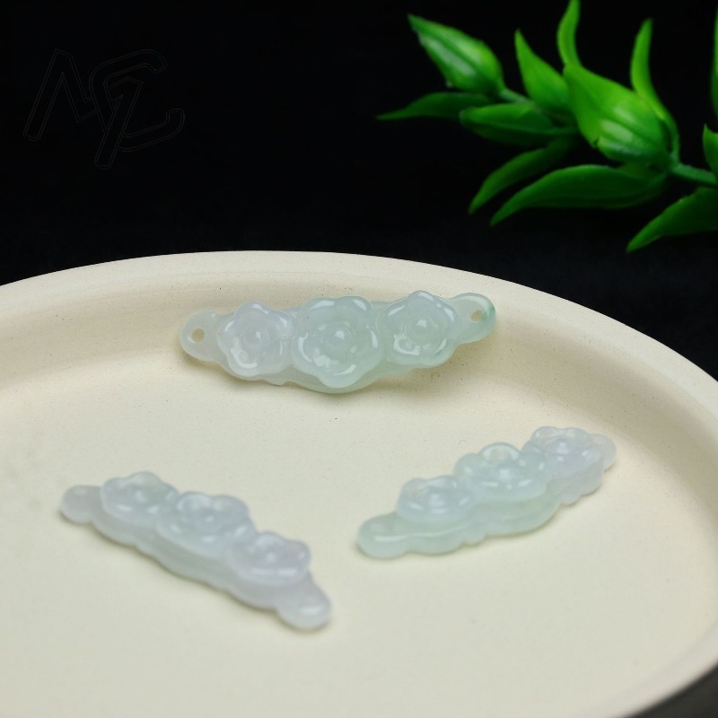 1pc 천연 경옥 에메랄드 꽃 핸드 카드 DIY 액세서 - Luxury Gifts Jewelry & Watches Namfleg Mostar 리뷰 및 가격