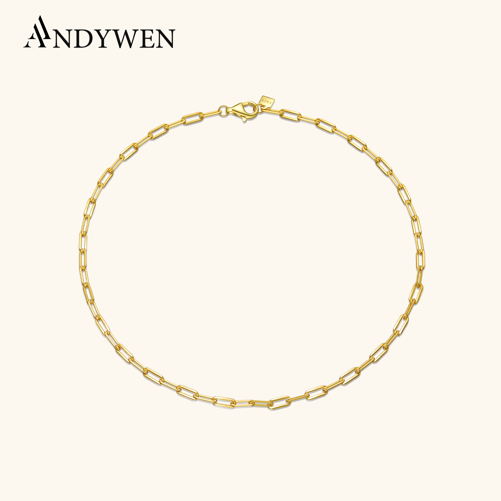 ANDYWEN-925 스털링 실버 골드 남자 친구 볼드 - Anklet Foot Chain 리뷰 및 가격