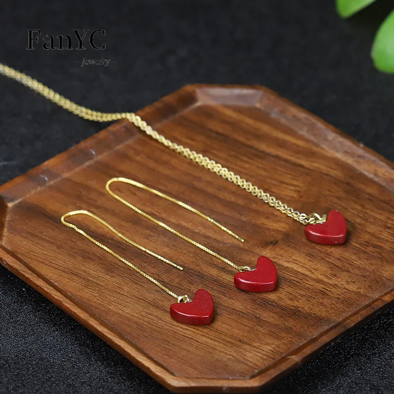 천연 V자형 시나바 러브 하트 귀걸이 목걸이 세트, 패 - Luxury Gifts Jewelry & Watches Namfleg Mostar 리뷰 및 가격