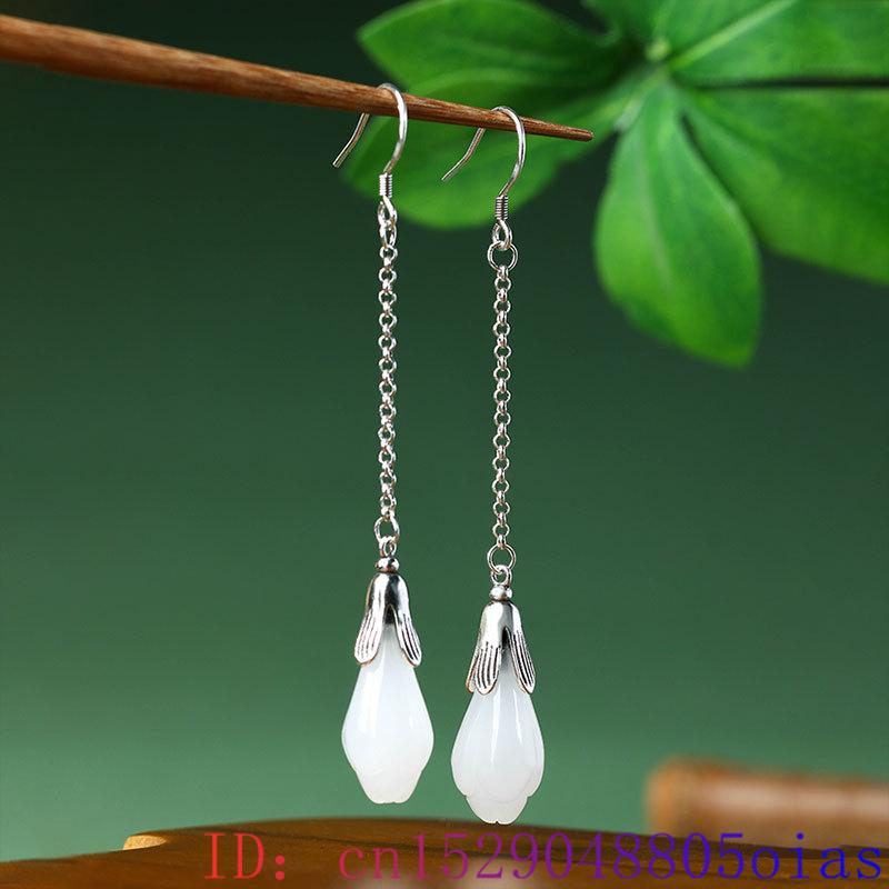 화이트 리얼 제이드 플라워 귀걸이 스톤 선물 여성 액세 - Luxury Gifts Jewelry & Watches Namfleg Mostar 리뷰 및 가격