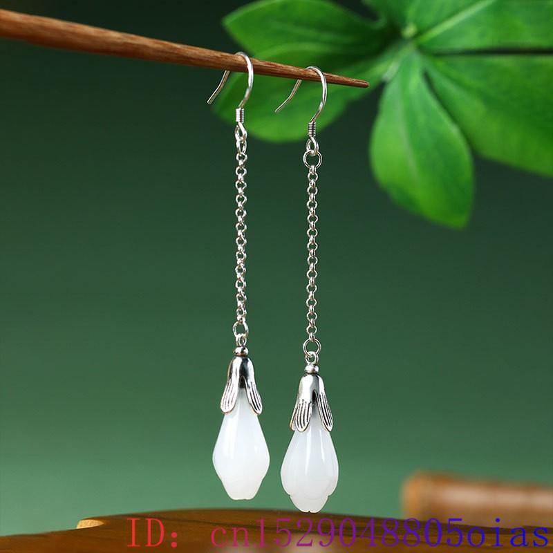 화이트 리얼 제이드 플라워 귀걸이 스톤 선물 여성 액세 - Luxury Gifts Jewelry & Watches Namfleg Mostar 리뷰 및 가격