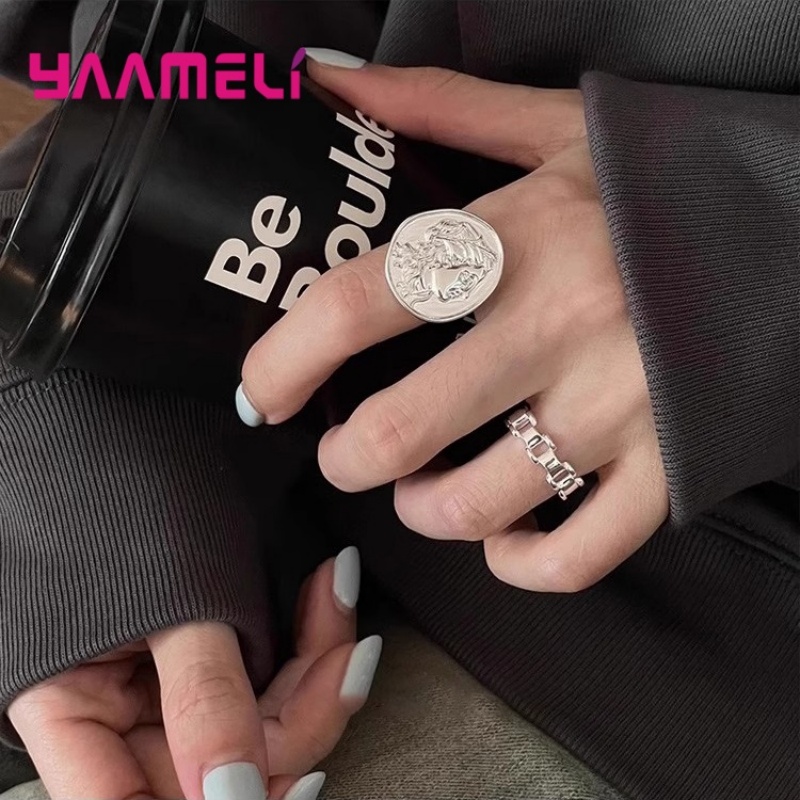 여성을위한 925 실버 시계 체인 반지 남성 패션 크리 - Fine Jewelry Watches Women 리뷰 및 가격