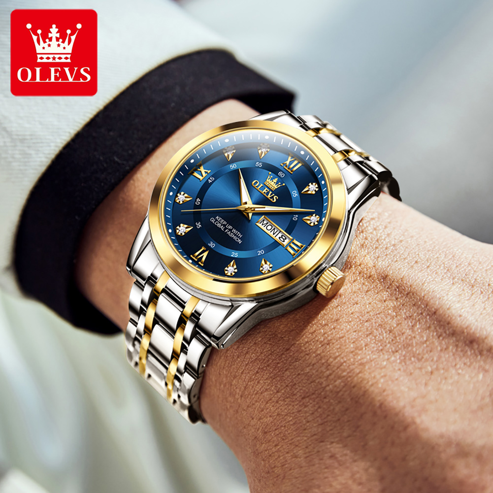 OLEVS 브랜드 패션 남성용 시계 스테인레스 스틸 방 - Jewelry Style Watches 리뷰 및 가격