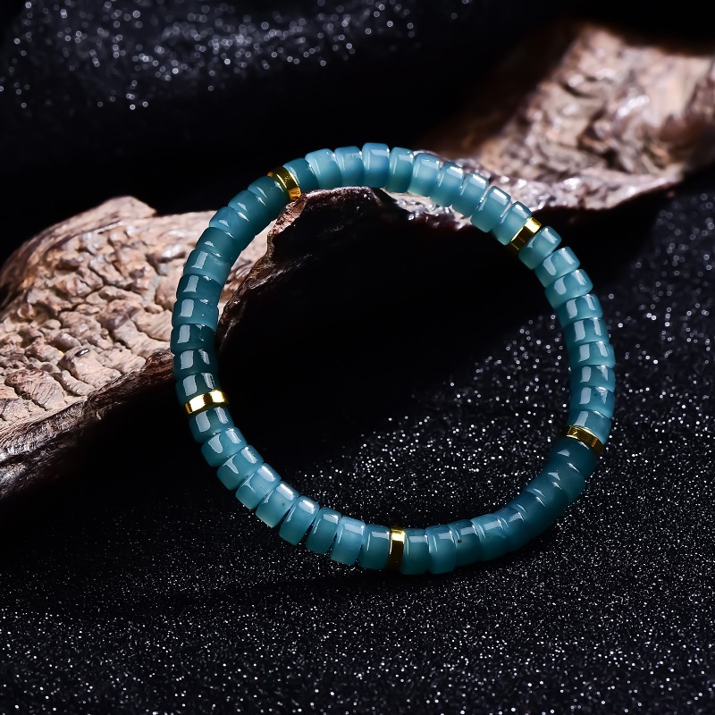 천연 비취 블루 워터 주판 비즈 스페이서 팔찌 고급 품 - Luxury Gifts Jewelry & Watches Namfleg Mostar 리뷰 및 가격