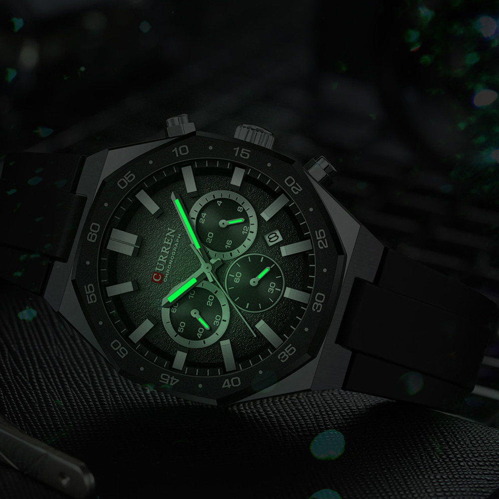 커렌 패션 캐주얼 남성 스포츠 시계 크로노그래프 실리콘 - Jewellery Watches 리뷰 및 가격
