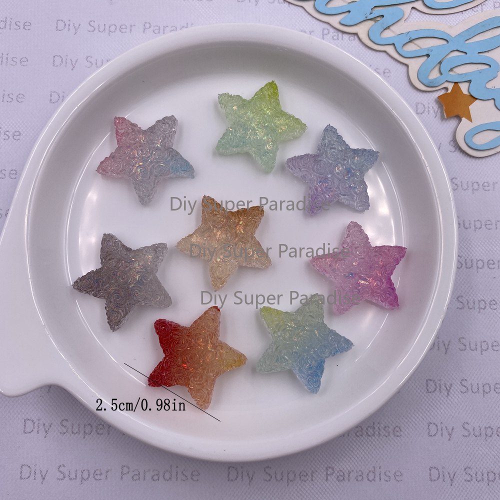 10PCS 수지 클리어 캔디 컬러 다채로운 로즈 스타  - Paradise Jewelry & Watches Dolphin Mall 리뷰 및 가격