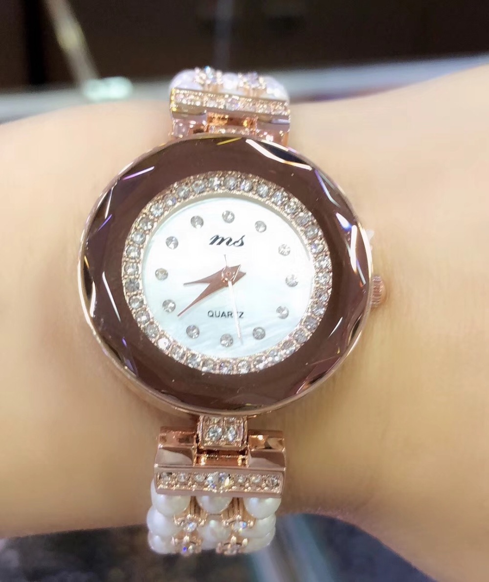 천연 담수 진주 비즈 팔찌 및 방수 시계, 여성용 DI - Fine Jewelry Watches Women 리뷰 및 가격