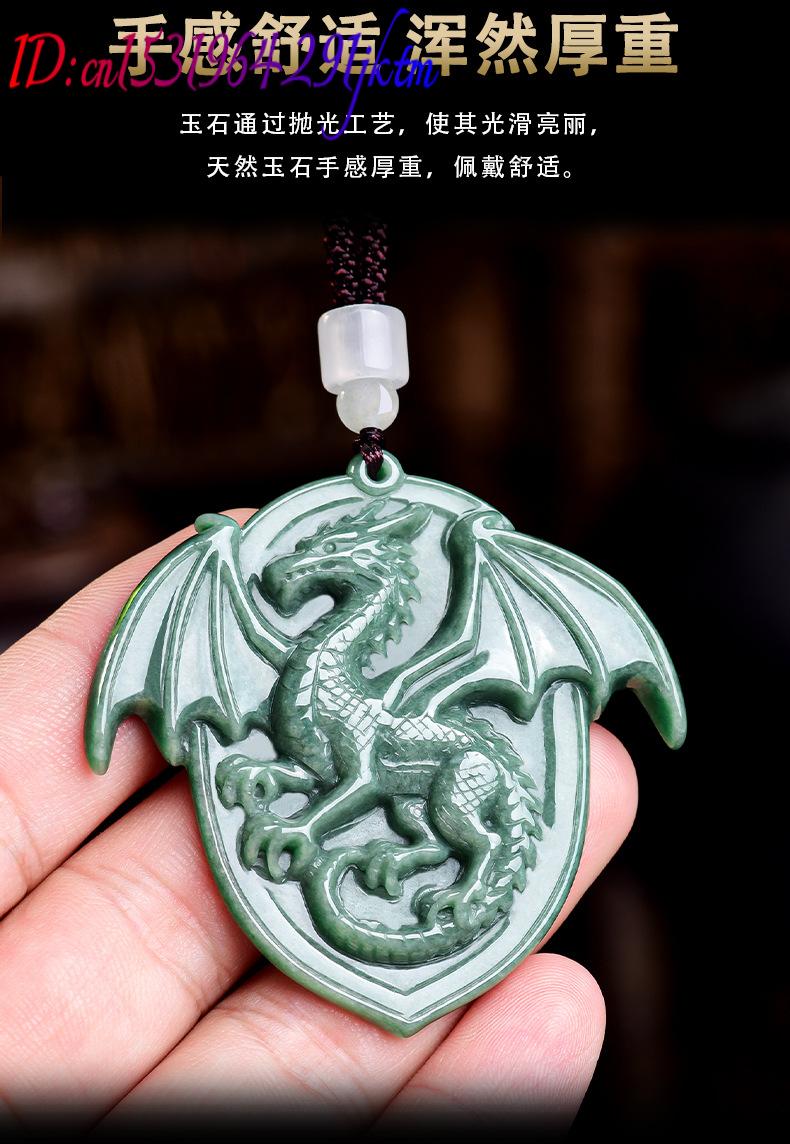 천연 버마산 비취 용 펜던트 목걸이 원석 조각 부적 빈 - Luxury Gifts Jewelry & Watches Namfleg Mostar 리뷰 및 가격