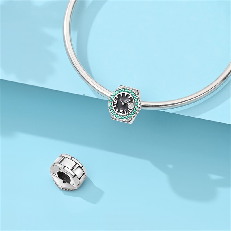 새로운 925 스털링 실버 시계 참 장식 비즈 지르콘  - Fine Jewelry Watches Women 리뷰 및 가격