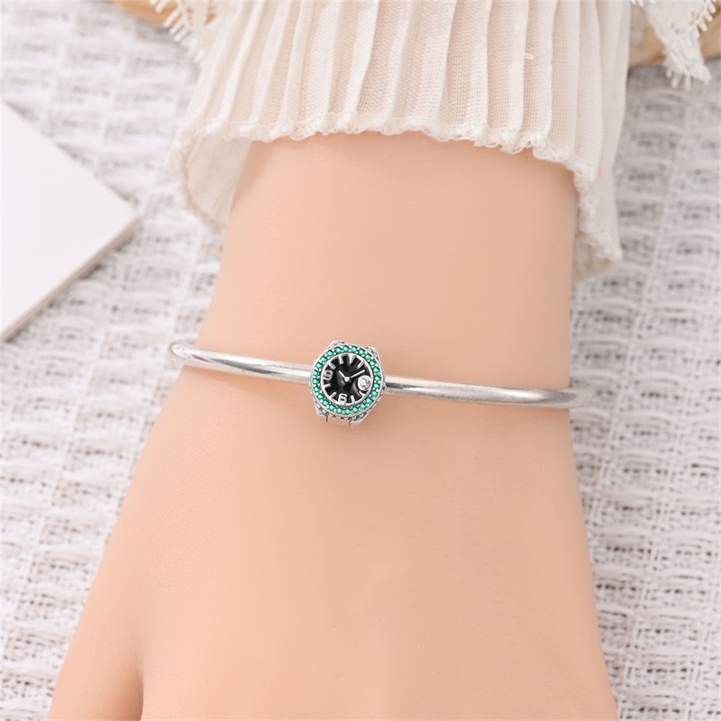 새로운 925 스털링 실버 시계 참 장식 비즈 지르콘  - Fine Jewelry Watches Women 리뷰 및 가격
