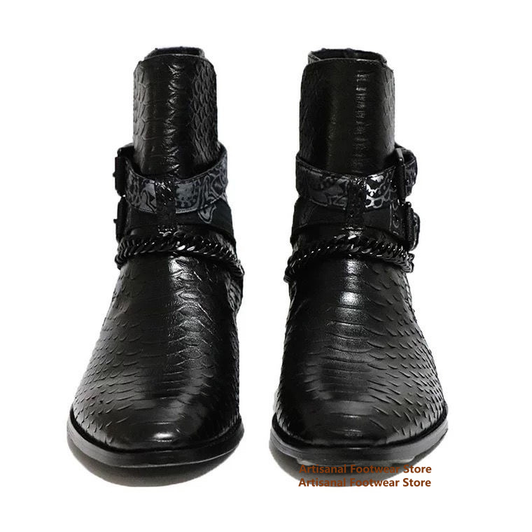 스네이크 패턴 첼시 부츠 메탈 체인 버클 스트랩 키높이 - Anklet Foot Chain 리뷰 및 가격