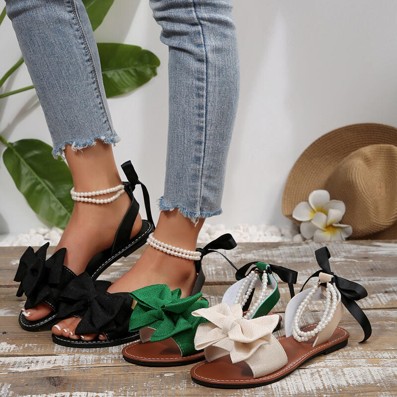 우아한 진주 체인 발목 스트랩 샌들 여성 여름 2026 - Anklet Foot Chain 리뷰 및 가격