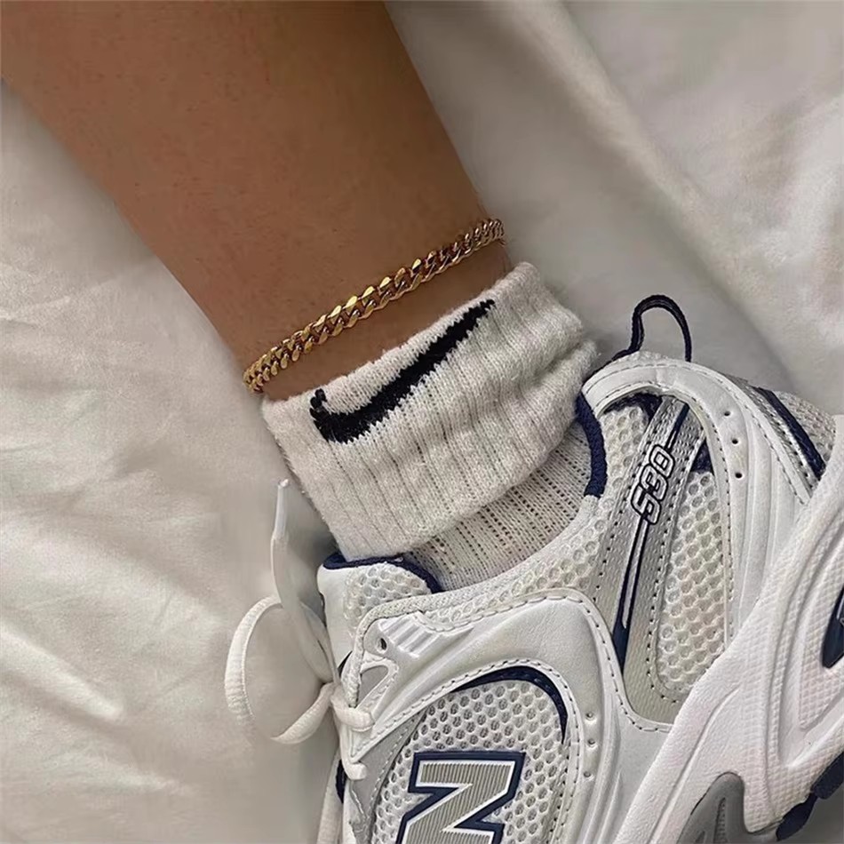 남녀공용 4MM 스테인리스 스틸 심플 쿠반 체인 발찌  - Anklet Foot Chain 리뷰 및 가격