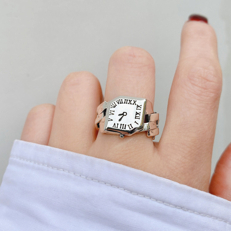 925 스털링 실버 쿠바 체인 시계 여성 반지 웨딩 빈 - Fine Jewelry Watches Women 리뷰 및 가격