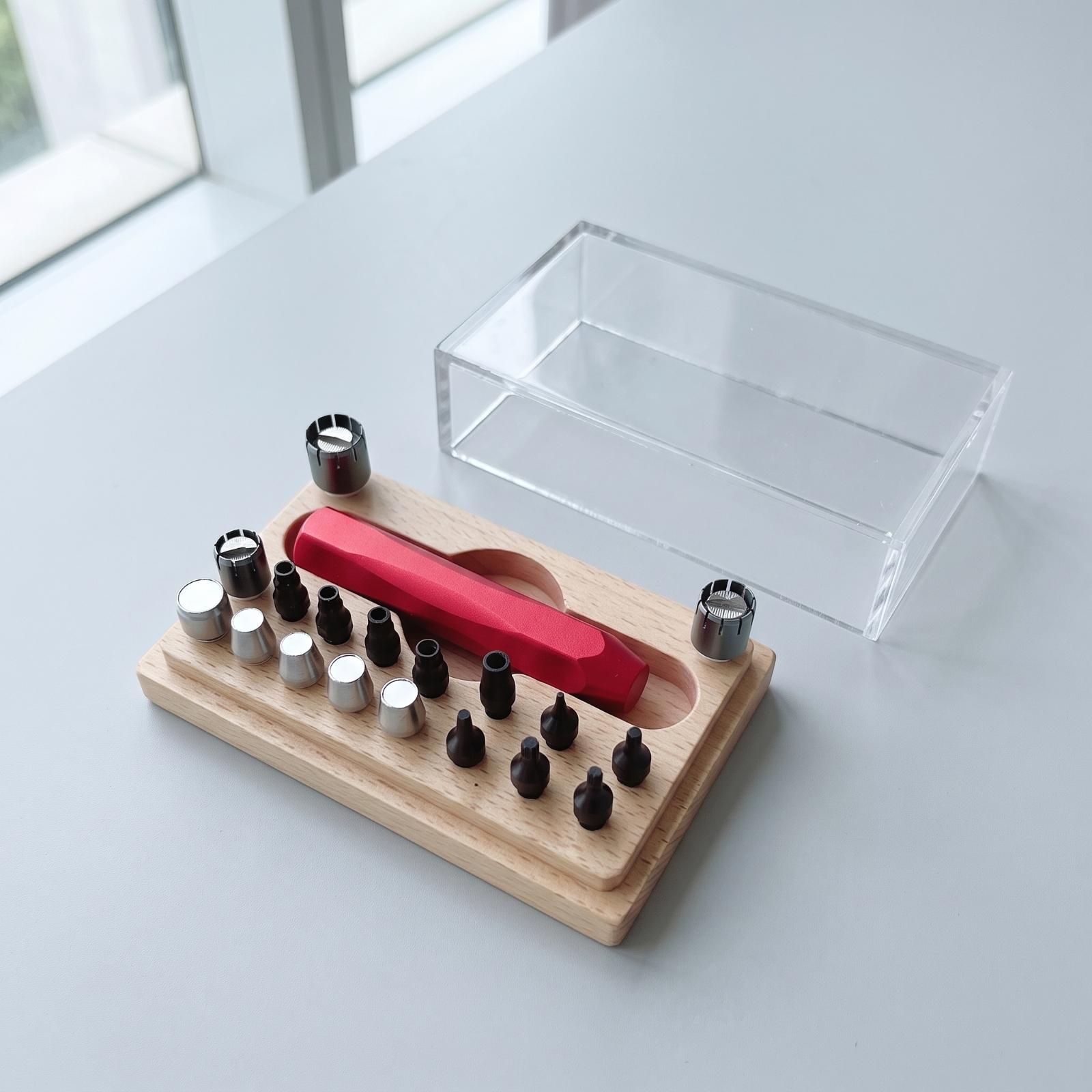 완벽한 시계 수리 키트, 빨간색 손잡이와 나무 정리함이 - Watch Repair Tool Kit 리뷰 및 가격